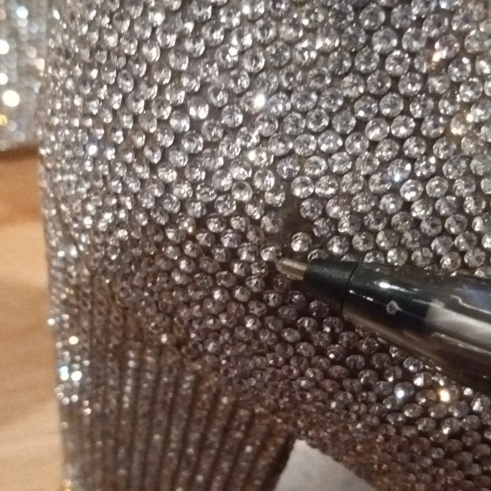 BAMBOO Sparkling Silver Heels